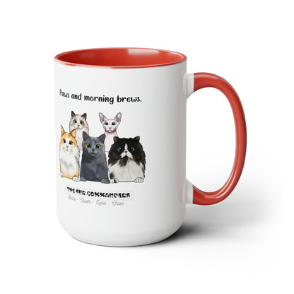 Personalized Cat Accent Coffee Mug | Customizable Cat Lover's Mug