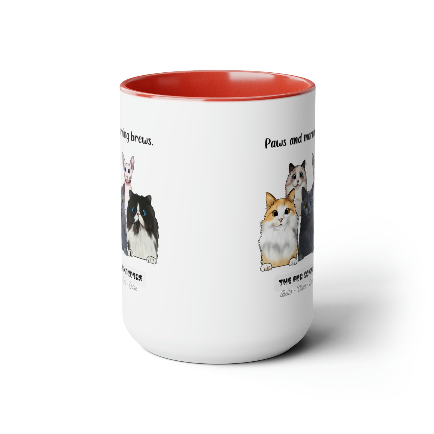 Personalized Cat Accent Coffee Mug | Customizable Cat Lover's Mug