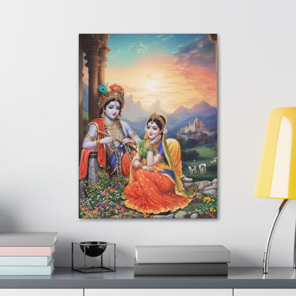 Krishna and Radha Canvas Gallery Wraps