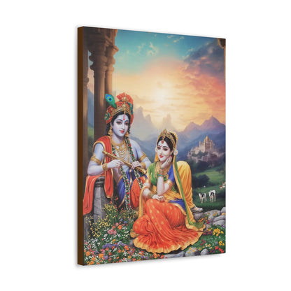 Krishna and Radha Canvas Gallery Wraps