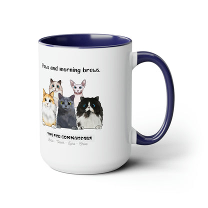 Personalized Cat Accent Coffee Mug | Customizable Cat Lover's Mug