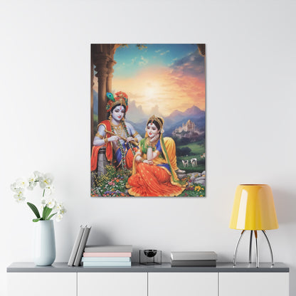 Krishna and Radha Canvas Gallery Wraps