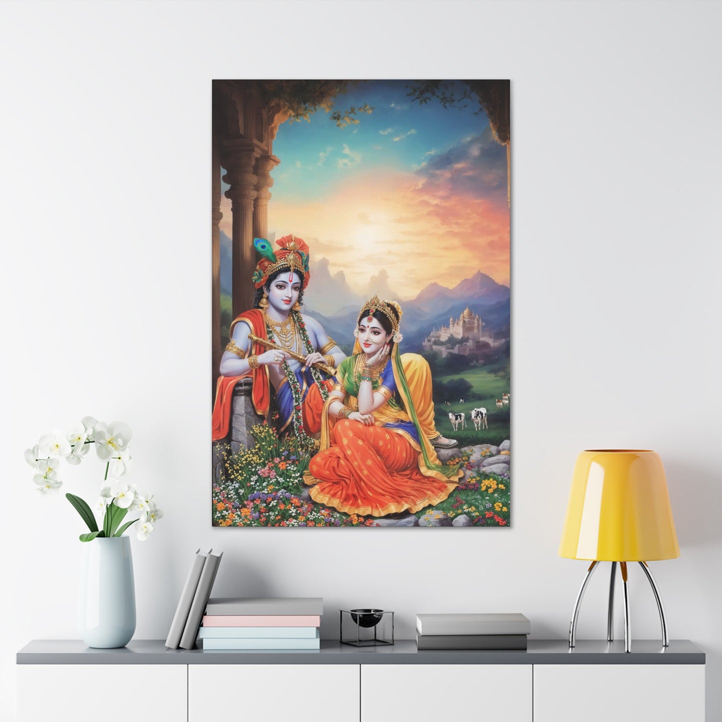 Krishna and Radha Canvas Gallery Wraps