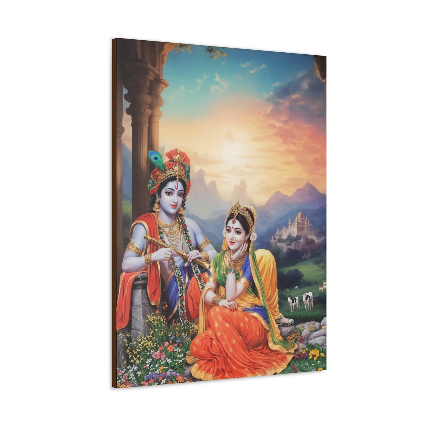 Krishna and Radha Canvas Gallery Wraps