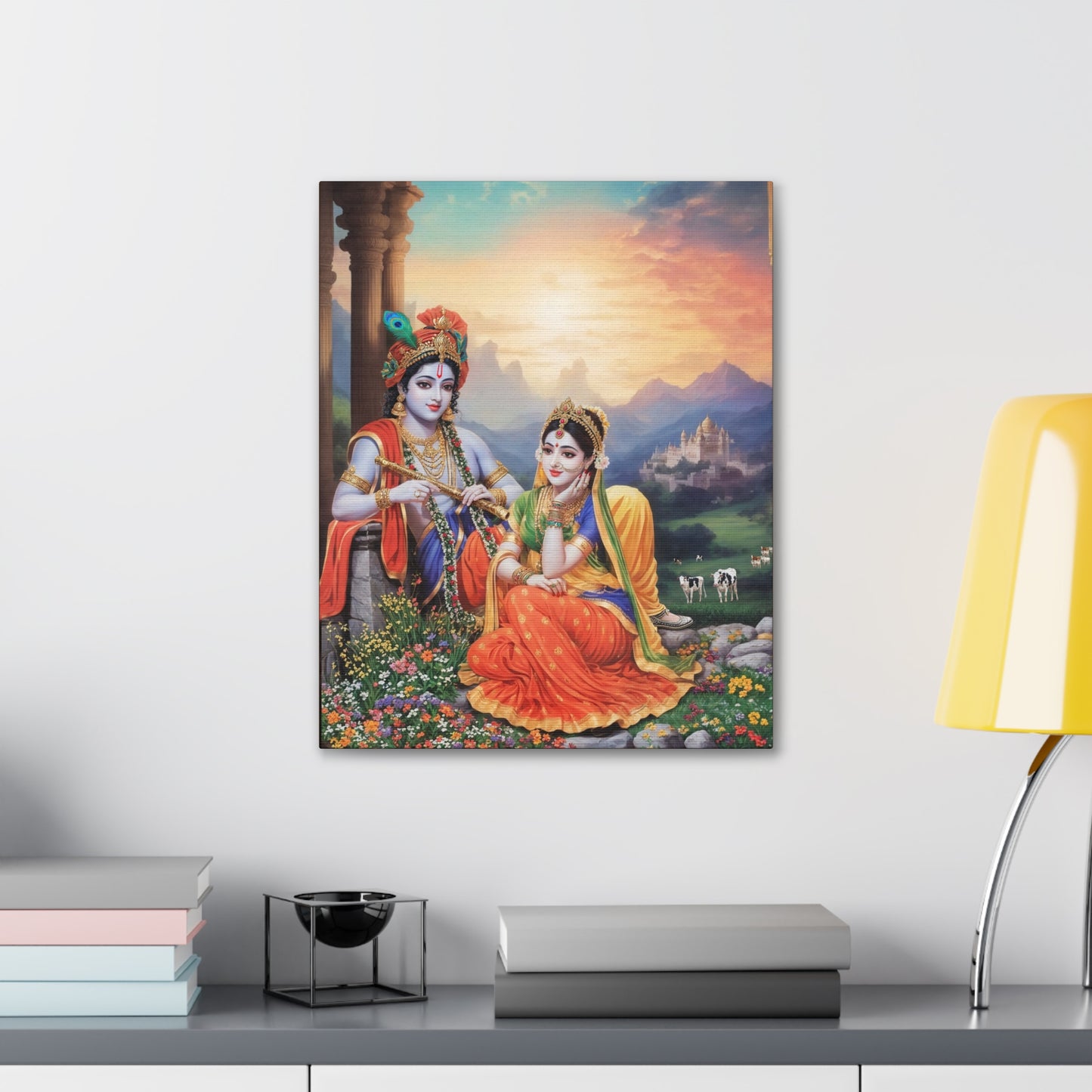 Krishna and Radha Canvas Gallery Wraps