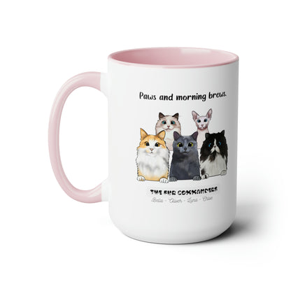 Personalized Cat Accent Coffee Mug | Customizable Cat Lover's Mug