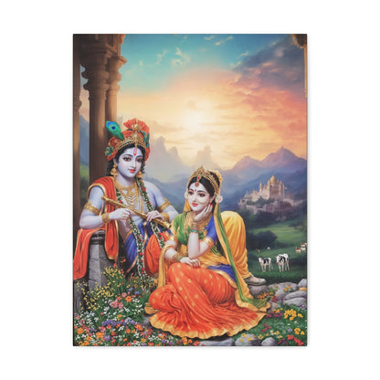 Krishna and Radha Canvas Gallery Wraps