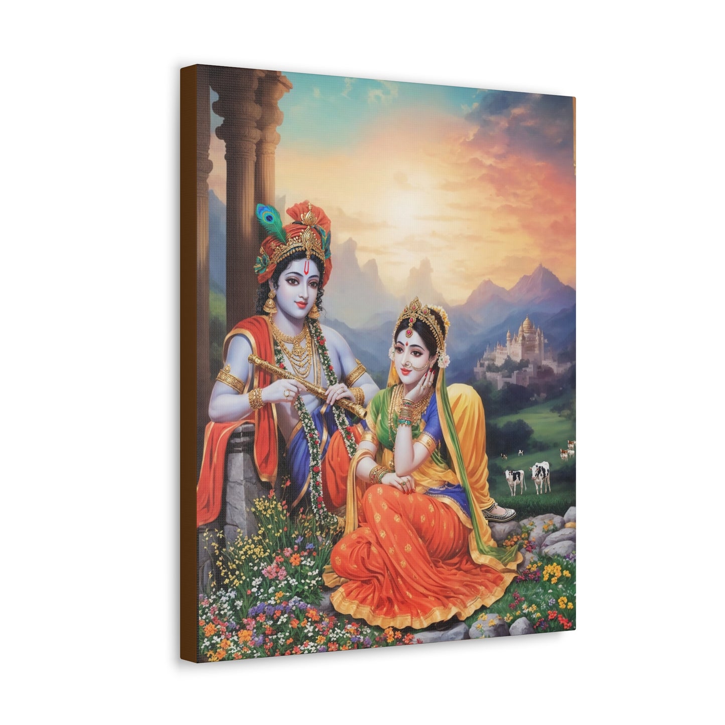 Krishna and Radha Canvas Gallery Wraps