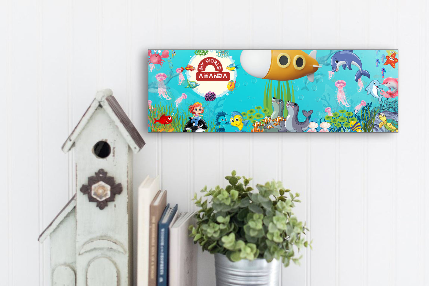 Enchanting Oceanic Playground MDF Sign - Underwater World Decor for Kids